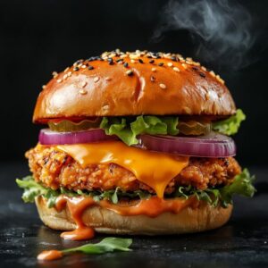Spicy Chilli Lava Burger